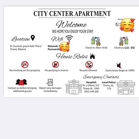 City Center Apartment Kafe Flora ティラナ エクステリア 写真